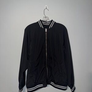 H&M Black Jacket with White Accents